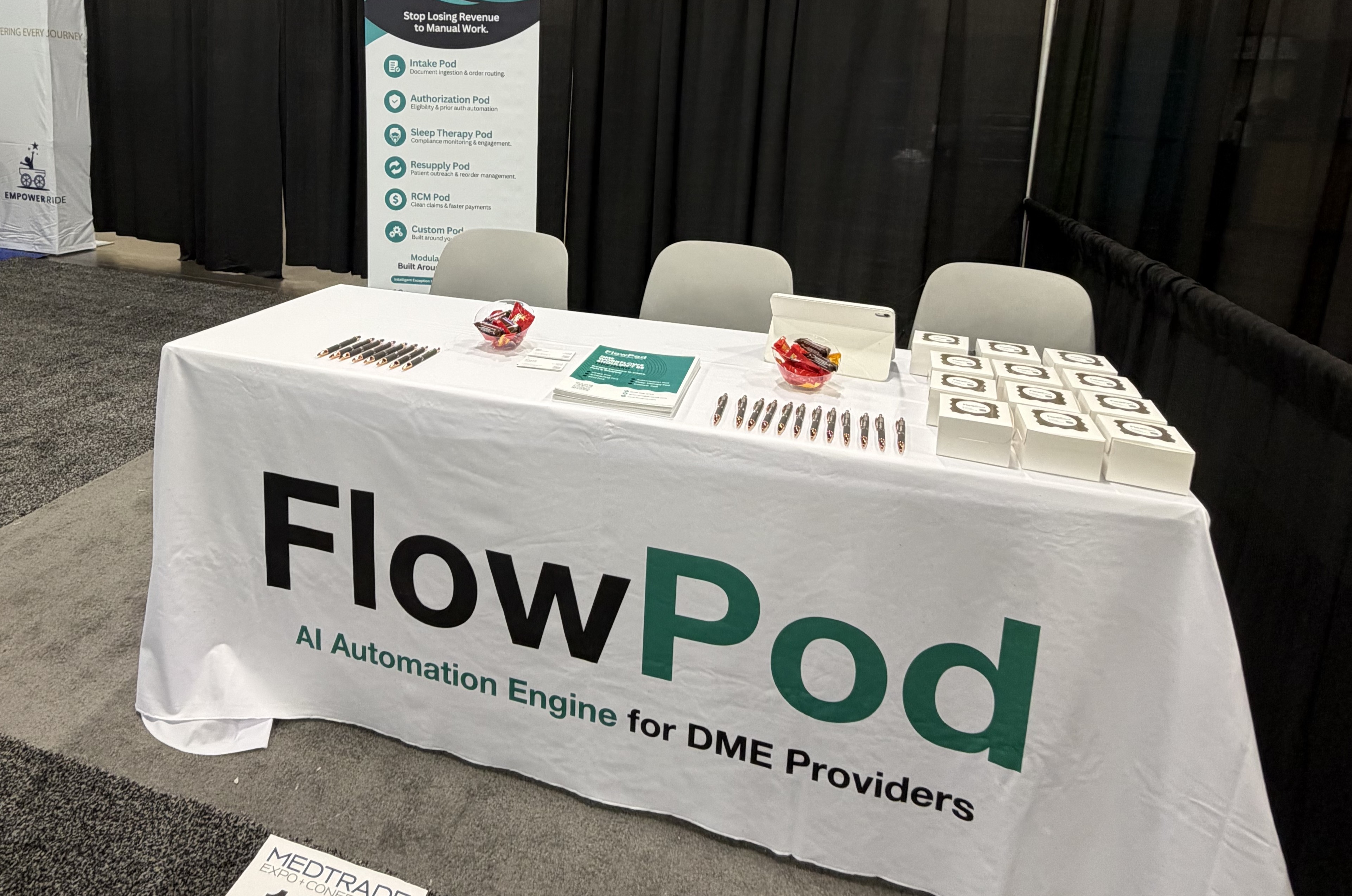 FlowPod Medtrade booth
